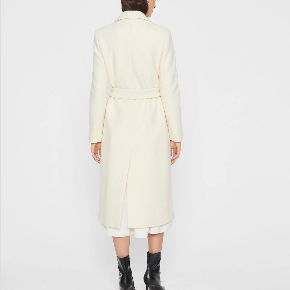 Slim Belted Coat - New With Tags - NEVER WORN - White - Picture 2 of 5